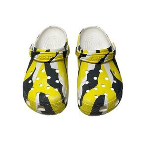 EY Crocs Yellow Gray &White Mens Size 12 Ernest and Young Promotion